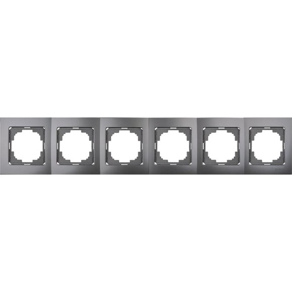 6-местная рамка Nilson TOURAN metallic, антрацит 24160096 6-местная рамка Nilson TOURAN metallic, антрацит 24160096