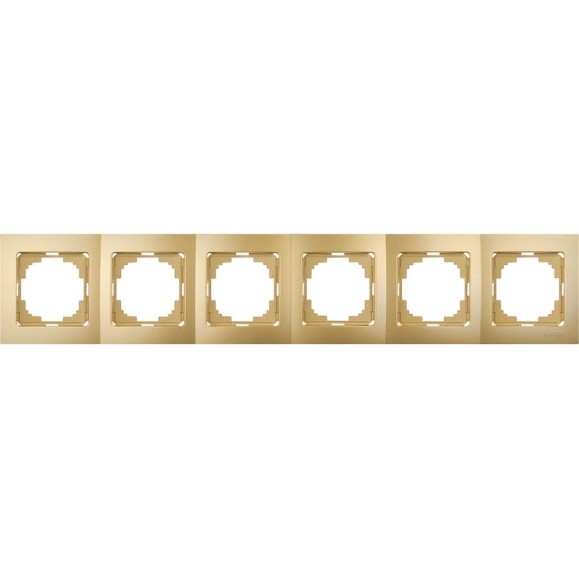 6-местная рамка Nilson TOURAN metallic, золото 24150096 6-местная рамка Nilson TOURAN metallic, золото 24150096