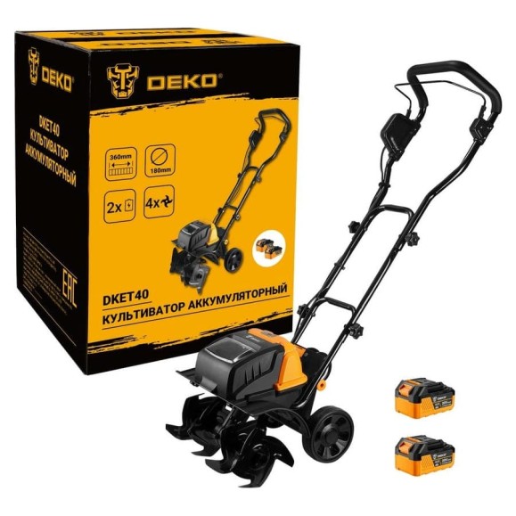 Аккумуляторный культиватор DEKO DKET40 2х4.0 Ач 065-1203