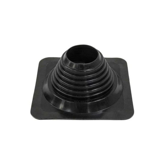 Кровельная прямая проходка Borge №4 (d=95-197, 275x275mm, RAL 9005 черный), силикон 01.235.03.03.01.000.9005