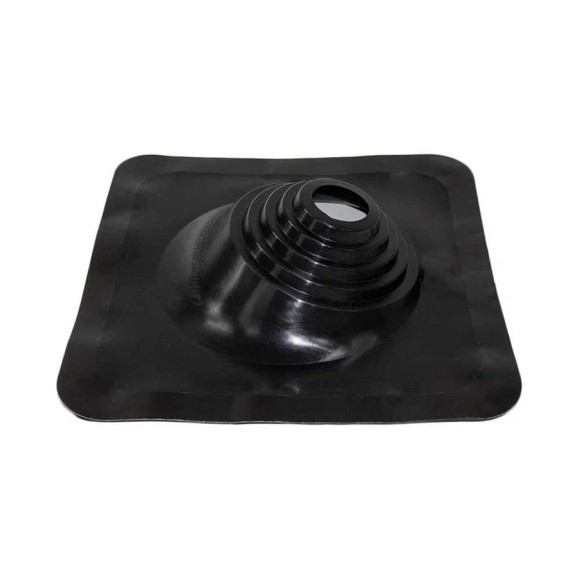 Кровельная угловая проходка Borge №1 (d=75-200, 420x420mm, RAL 9005 черный), силикон 01.214.04.04.01.000.9005