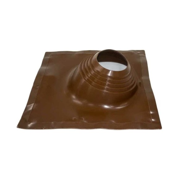 Кровельная угловая проходка Borge №2 (d=200-320, 525x525mm, RAL 8017 коричневый), силикон 01.215.05.05.01.000.8017