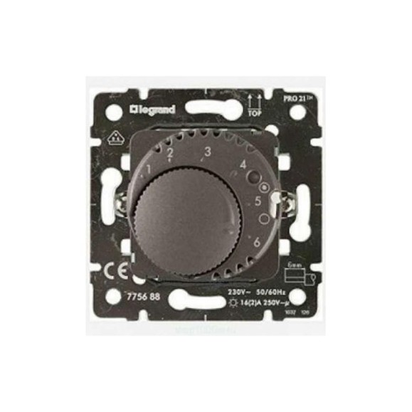 Термостат Legrand Galea Life для тёплых полов 220 В~ лицевая панель Dark Bronze 775688