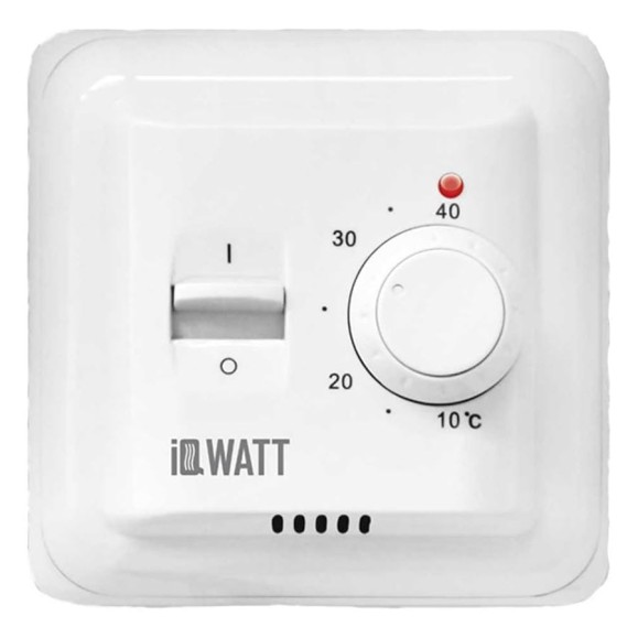 Терморегулятор для теплого пола IQWATT IQ THERMOSTAT M с ручным управлением, белый 401