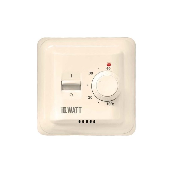 Терморегулятор для теплого пола IQWATT IQ THERMOSTAT M с ручным управлением, слоновая кость 404 Терморегулятор для теплого пола IQWATT IQ THERMOSTAT M с ручным управлением, слоновая кость 404