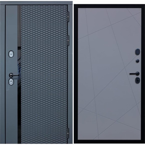 Дверь DIVA МХ-47 2050x860 мм, правая, Антрацит софт - Д11,Силк маус УТ-00077701