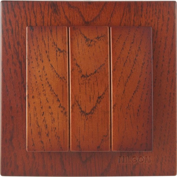 3-клавишный выключатель Nilson СУ, TOURAN WOOD, черешня 24261066 3-клавишный выключатель Nilson СУ, TOURAN WOOD, черешня 24261066