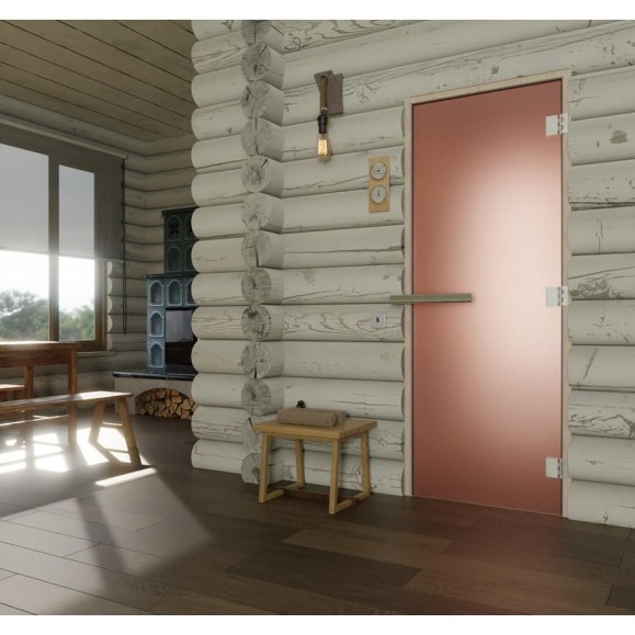 Дверь для бани DoorWood Эталон бронза матовая, 1900х700 мм УТ-00011764
