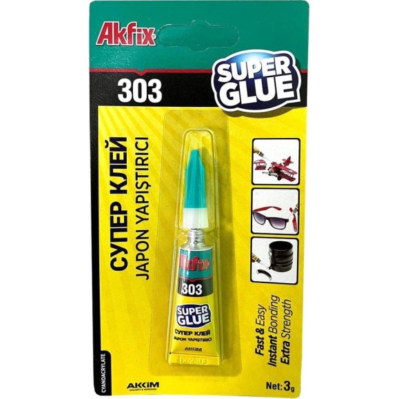 Супер клей Akfix 303 3 гр GA0031