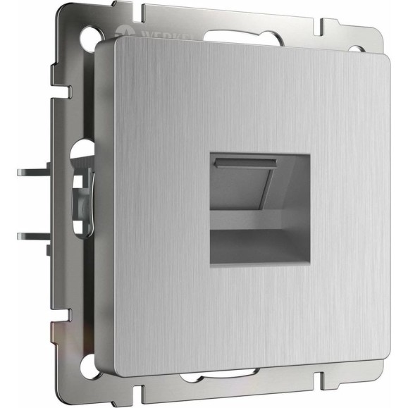 Розетка Ethernet RJ-45 WERKEL серебряный рифленый a051360