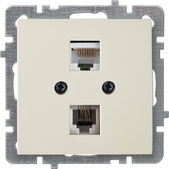 Механизм розетки Nilson компьютерная+телефонная СУ RJ 45 CAT5+RJ11, TOURAN-ALEGRA-THOR, кремовый 24120448 Механизм розетки Nilson компьютерная+телефонная СУ RJ 45 CAT5+RJ11, TOURAN-ALEGRA-THOR, кремовый 24120448