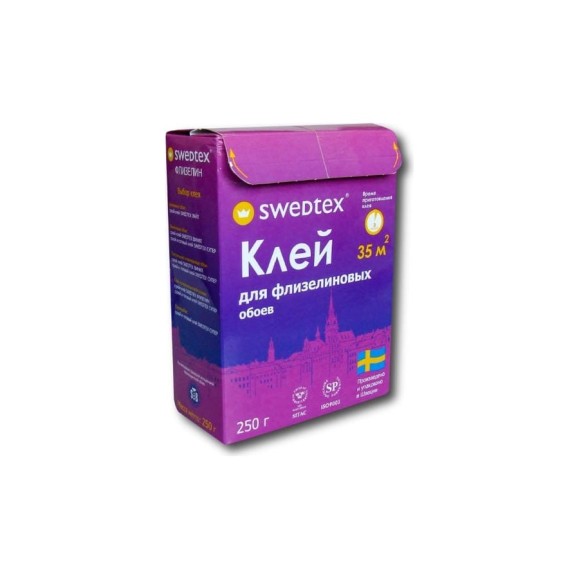 Сухой клей Swedtex ФЛИЗЕЛИН для обоев на флизелиновой основе, 250 г, 35 кв.м PF-025 Сухой клей Swedtex ФЛИЗЕЛИН для обоев на флизелиновой основе, 250 г, 35 кв.м PF-025
