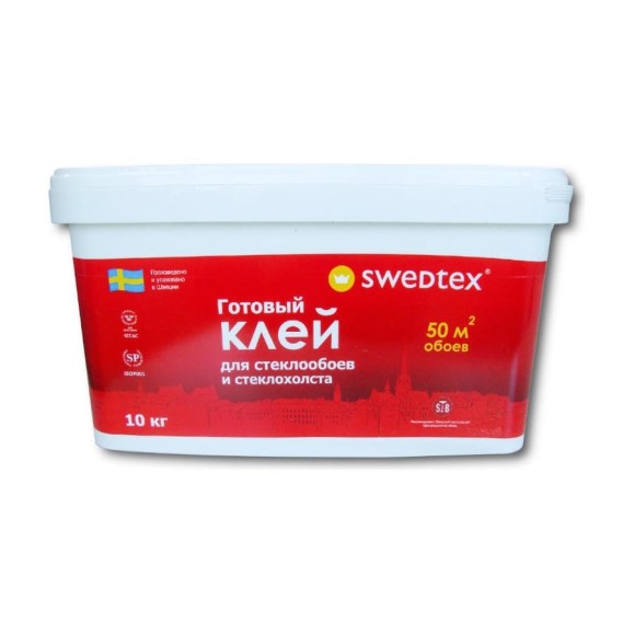Готовый клей для всех видов обоев Swedtex ведро, 10 кг LS-10 Готовый клей для всех видов обоев Swedtex ведро, 10 кг LS-10