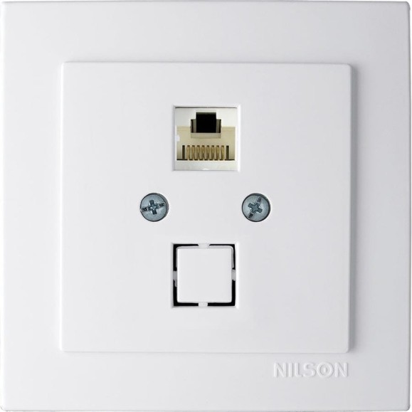 1-местная компьютерная розетка Nilson СУ RJ45 CAT6, TOURAN-ALEGRA-THOR, белый 24111045 1-местная компьютерная розетка Nilson СУ RJ45 CAT6, TOURAN-ALEGRA-THOR, белый 24111045