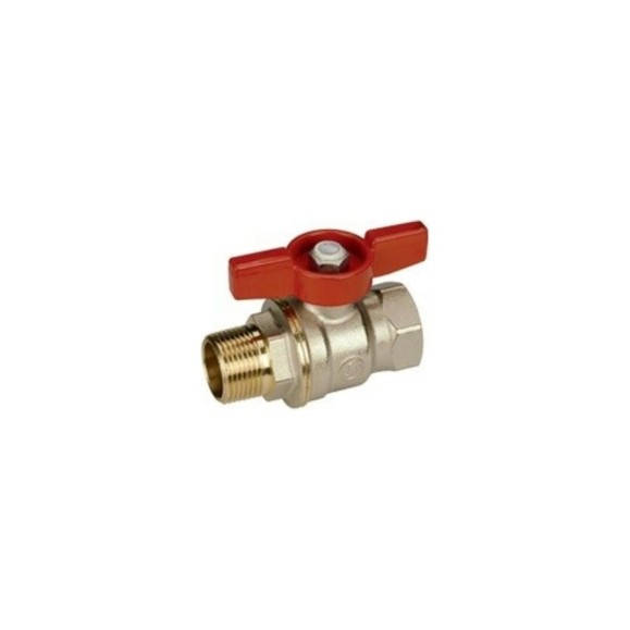 Шаровой кран Giacomini DADO 3/4, ВН, ручка-бабочка красная, никелированный R914 R914X024 Шаровой кран Giacomini DADO 3/4, ВН, ручка-бабочка красная, никелированный R914 R914X024