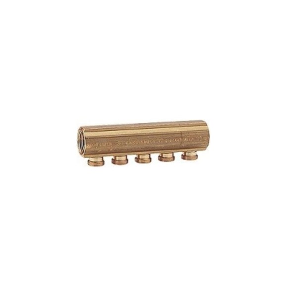Распределительный коллектор Giacomini 3/4x18/3, латунный R551SY003 Распределительный коллектор Giacomini 3/4x18/3, латунный R551SY003