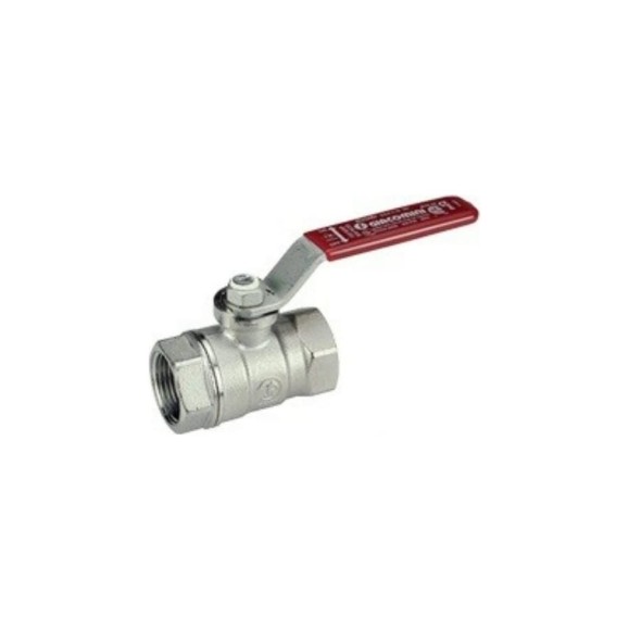 Шаровой кран Giacomini 4 ВВ, ручка-рычаг красный, хромированный R250D R250X011