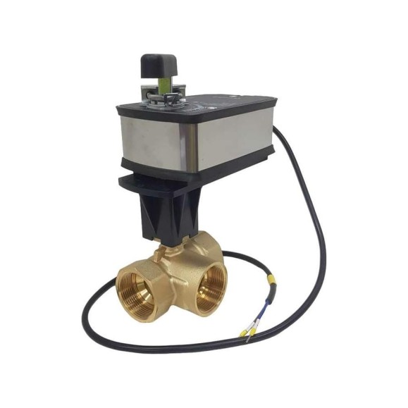 Трехходовой шаровый кран TECHNO HK325-SC05DN/230V DN25, резьба G1 с электроприводом 5Нм, 220В, управление открыто/закрыто с возвратной пружиной 632252 Трехходовой шаровый кран TECHNO HK325-SC05DN/230V DN25, резьба G1 с электроприводом 5Нм, 220В, управление открыто/закрыто с возвратной пружиной 632252