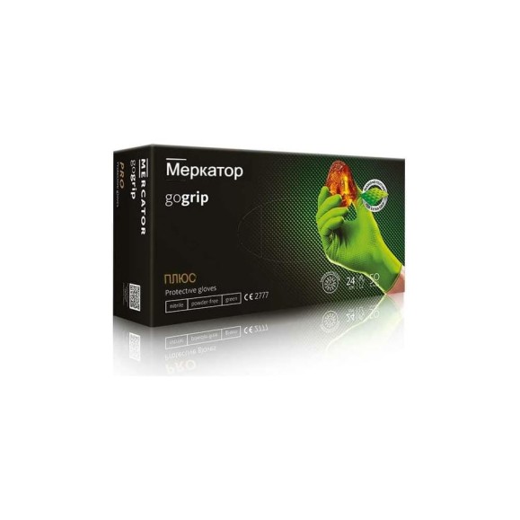 Профессиональные нитриловые перчатки gogrip, зеленые, размер М, 25 пар RP30029003_0001 Профессиональные нитриловые перчатки gogrip, зеленые, размер М, 25 пар RP30029003_0001