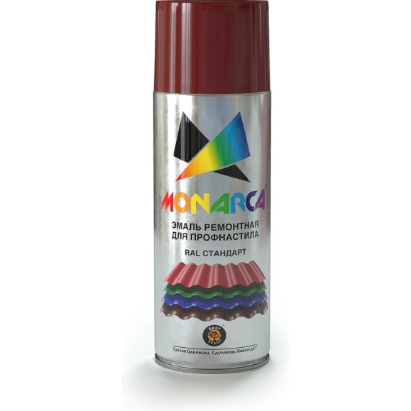 Аэрозольная эмаль для профнастила MONARCA RAL3005 красное вино 73005