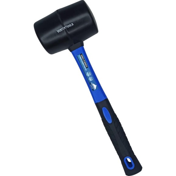 Киянка vertextools 450 г, черная резина, фибергасовая рукоятка 10-50-450 Киянка vertextools 450 г, черная резина, фибергасовая рукоятка 10-50-450