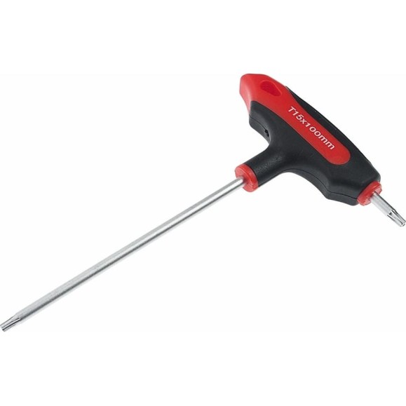 Ключ двусторонний JTC TORX с отверстием и Т-образной рукояткой T15H, 784815 189752