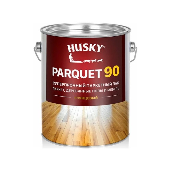 Суперпрочный паркетный лак HUSKY глянцевый, 2.7 л 30151 Суперпрочный паркетный лак HUSKY глянцевый, 2.7 л 30151