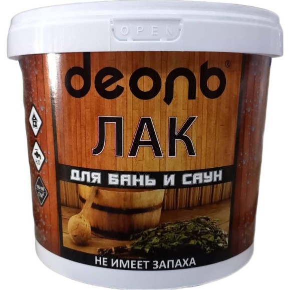 Акриловый лак для бань и саун Деоль глянцевый, 2.7 л 00029291