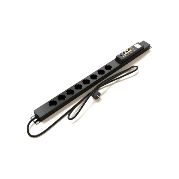 Управляемый блок розеток Hyperline IP-PDU-2017IFDA-110-0008D IP-PDU, вертикальный, 8 розеток DIN49440, 230V, 16А, кабель питания 3x1.5 мм2, 3 м, вилка DIN49441, 677x44.4x44.4 мм 490641 Управляемый блок розеток Hyperline IP-PDU-2017IFDA-110-0008D IP-PDU, вертикальный, 8 розеток DIN49440, 230V, 16А, кабель питания 3x1.5 мм2, 3 м, вилка DIN49441, 677x44.4x44.4 мм 490641