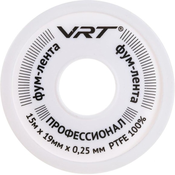 ФУМ лента для воды VRT 19 мм х 0,25 мм х 15 м 530754 ФУМ лента для воды VRT 19 мм х 0,25 мм х 15 м 530754