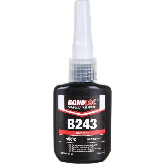 Резьбовой фиксатор средней прочности Bondloc B243 25 мл B24325ML Резьбовой фиксатор средней прочности Bondloc B243 25 мл B24325ML