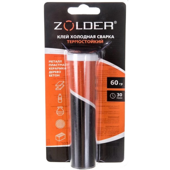 Клей холодная сварка ZOLDER Термостойкий 60 гр ЭК000140559 Клей холодная сварка ZOLDER Термостойкий 60 гр ЭК000140559