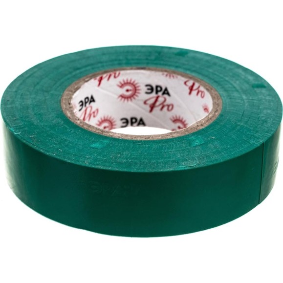 Изолента ЭРА PRO150GREEN ПВХ, профессиональная, 19 мм х 20 м х 150 мкм, зеленая Б0057291
