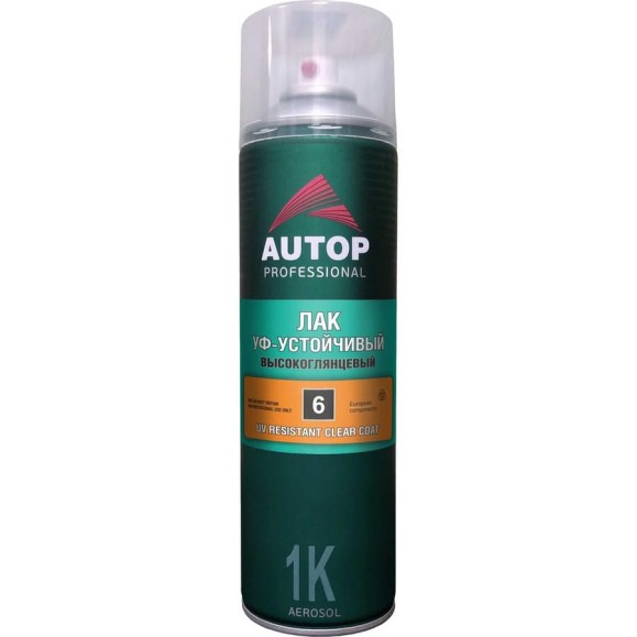 Лак UV-устойчивый высокоглянцевый AUTOP Professional №6, аэрозоль 650 мл ATP-A07317