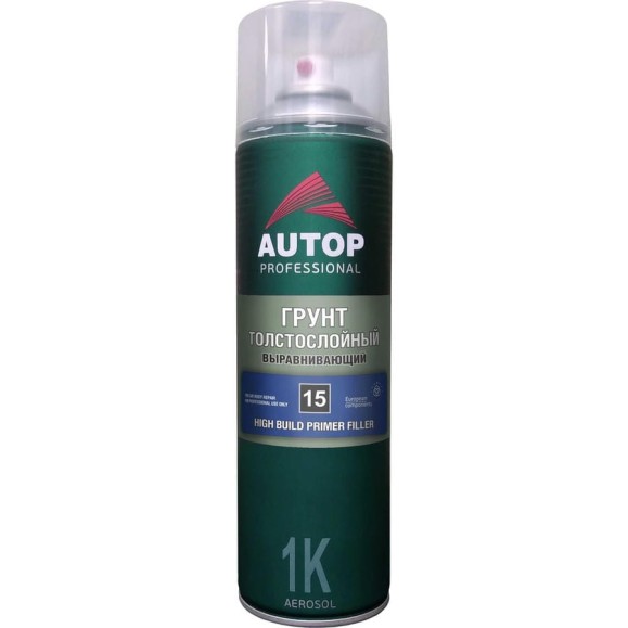 Грунт акриловый толстослойный выравнивающий AUTOP Professional №15, серый, аэрозоль 650 мл ATP-A07286 Грунт акриловый толстослойный выравнивающий AUTOP Professional №15, серый, аэрозоль 650 мл ATP-A07286