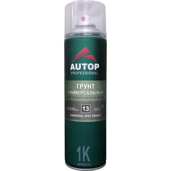 Грунт акриловый универсальный для локального ремонта AUTOP Professional №13, серый, аэрозоль 650 мл ATP-A07277 Грунт акриловый универсальный для локального ремонта AUTOP Professional №13, серый, аэрозоль 650 мл ATP-A07277