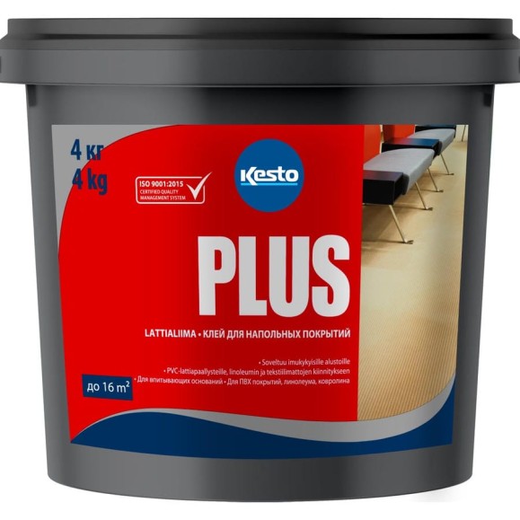 Клей для напольных покрытий Kesto Plus 4 кг 80642
