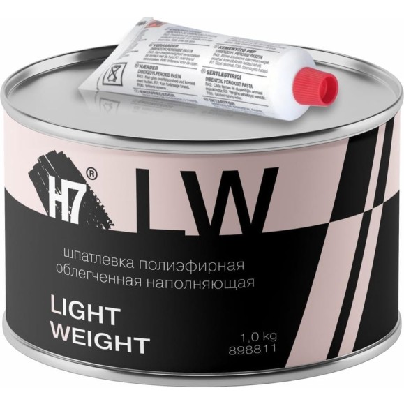 Полиэфирная облегченная наполняющая шпатлевка H7 Light Weight 1л 898811