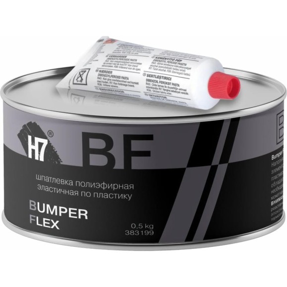 Полиэфирная эластичная шпатлевка по пластику H7 Bumper Flex 0,5кг 383199 Полиэфирная эластичная шпатлевка по пластику H7 Bumper Flex 0,5кг 383199