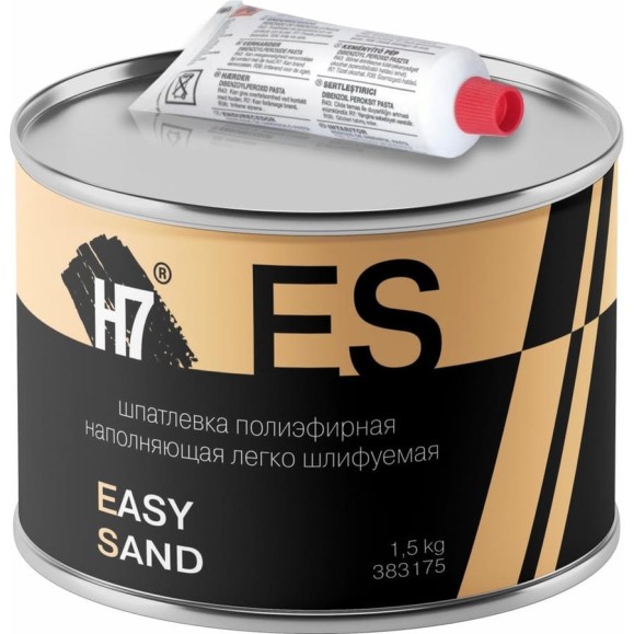 Полиэфирная наполняющая шпатлевка H7 легко шлифуемая Easy Sand 1,5кг 383175