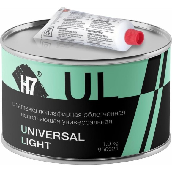 Полиэфирная облегченная наполняющая универсальная шпатлевка H7 Universal Light 1л 956921 Полиэфирная облегченная наполняющая универсальная шпатлевка H7 Universal Light 1л 956921