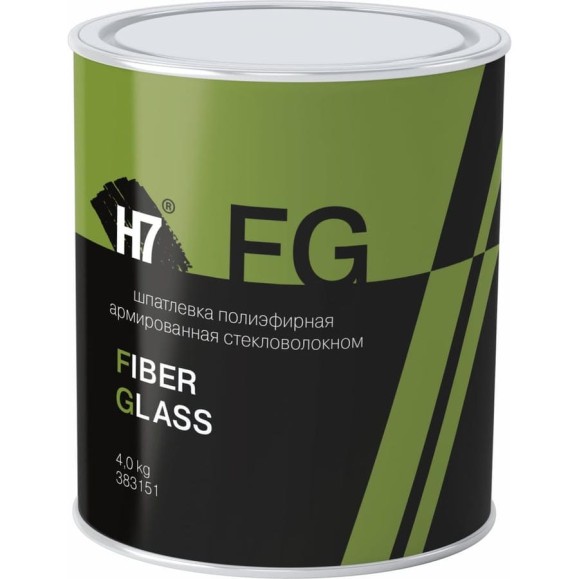 Полиэфирная шпатлевка H7 Fiber Glass армированная стекловолокном 4кг 383151 Полиэфирная шпатлевка H7 Fiber Glass армированная стекловолокном 4кг 383151