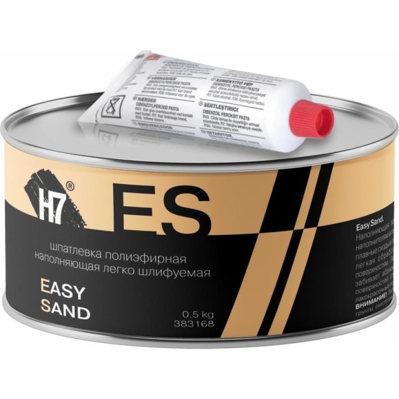 Полиэфирная наполняющая шпатлевка H7 Easy Sand легко шлифуемая 0,5кг 383168 Полиэфирная наполняющая шпатлевка H7 Easy Sand легко шлифуемая 0,5кг 383168