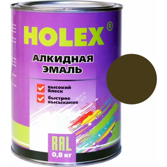 Алкидная автоэмаль HOLEX 303 защитная, 0.8 кг HAS-59038 Алкидная автоэмаль HOLEX 303 защитная, 0.8 кг HAS-59038