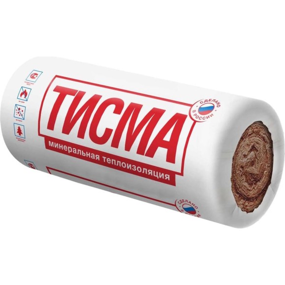 Утеплитель Тисма 50x1200x8300 мм, 19.9 кв. м, 2 мата 783340 Утеплитель Тисма 50x1200x8300 мм, 19.9 кв. м, 2 мата 783340