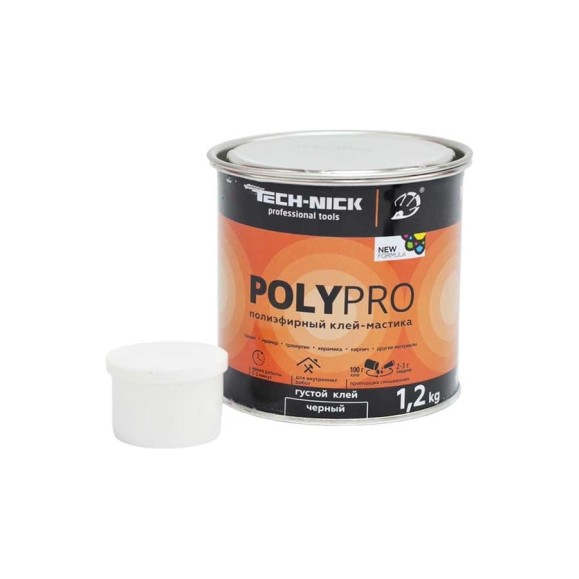 Клей полиэфирный TECH-NICK PolyPro (черный/густой) 1,2 кг 170.210.144 Клей полиэфирный TECH-NICK PolyPro (черный/густой) 1,2 кг 170.210.144
