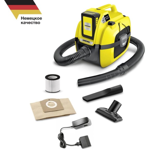 Хозяйственный пылесос KARCHER WD 1 Compact Battery Set 1.198-301 Хозяйственный пылесос KARCHER WD 1 Compact Battery Set 1.198-301