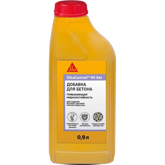 Добавка для создания бетонов с высокой морозостойкостью SIKA Control-95 Aer 0,9л. 670989 Добавка для создания бетонов с высокой морозостойкостью SIKA Control-95 Aer 0,9л. 670989