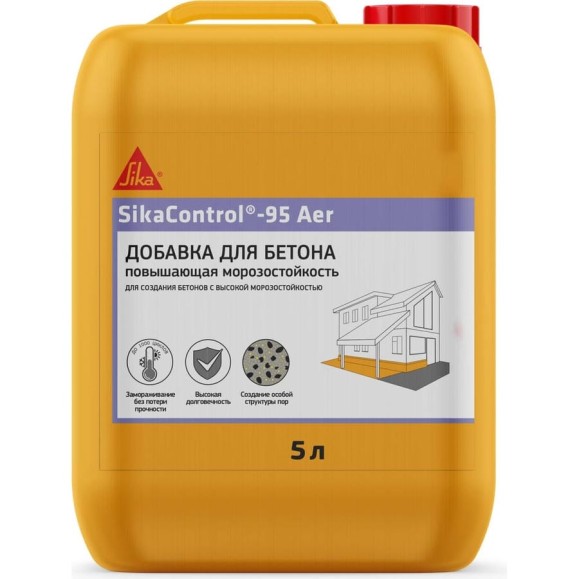 Добавка для создания бетонов с высокой морозостойкостью SIKA Control-95 Aer Канистра 5л. 670397 Добавка для создания бетонов с высокой морозостойкостью SIKA Control-95 Aer Канистра 5л. 670397