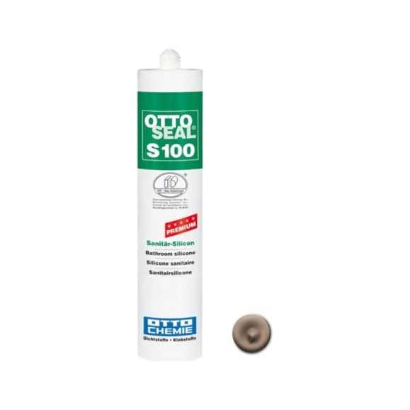Профессиональный универсальный силиконовый герметик OTTO-CHEMIE OTTOSEAL S100 PREMIUM C1104 миндально-коричневый S100/C1104